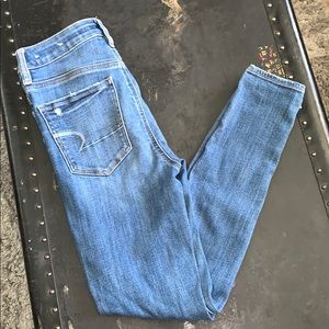 AE Super High Rise super super stretch distressed